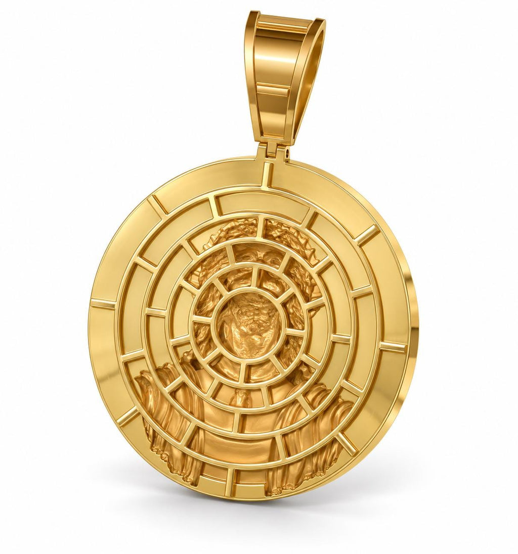 Praying Jesus Medallion Pendant, view 3
