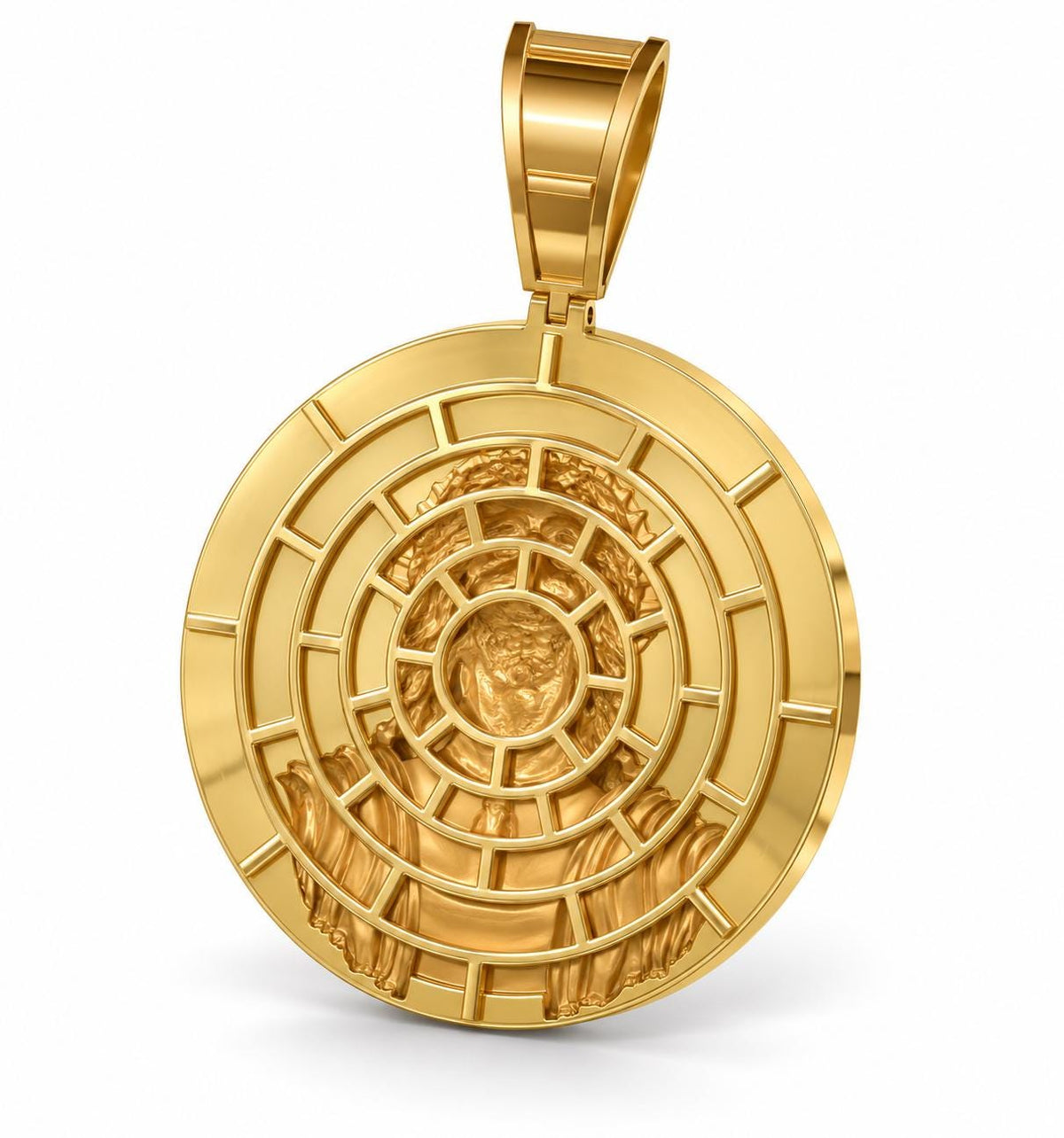 Praying Jesus Medallion Pendant, view 3