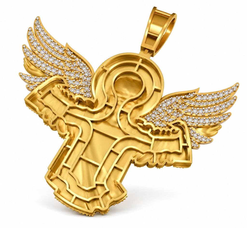 Jesus Halo Wings Pendant, view 2