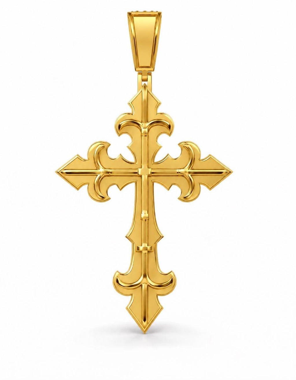 Layered Baguette Cross Pendant, view 3