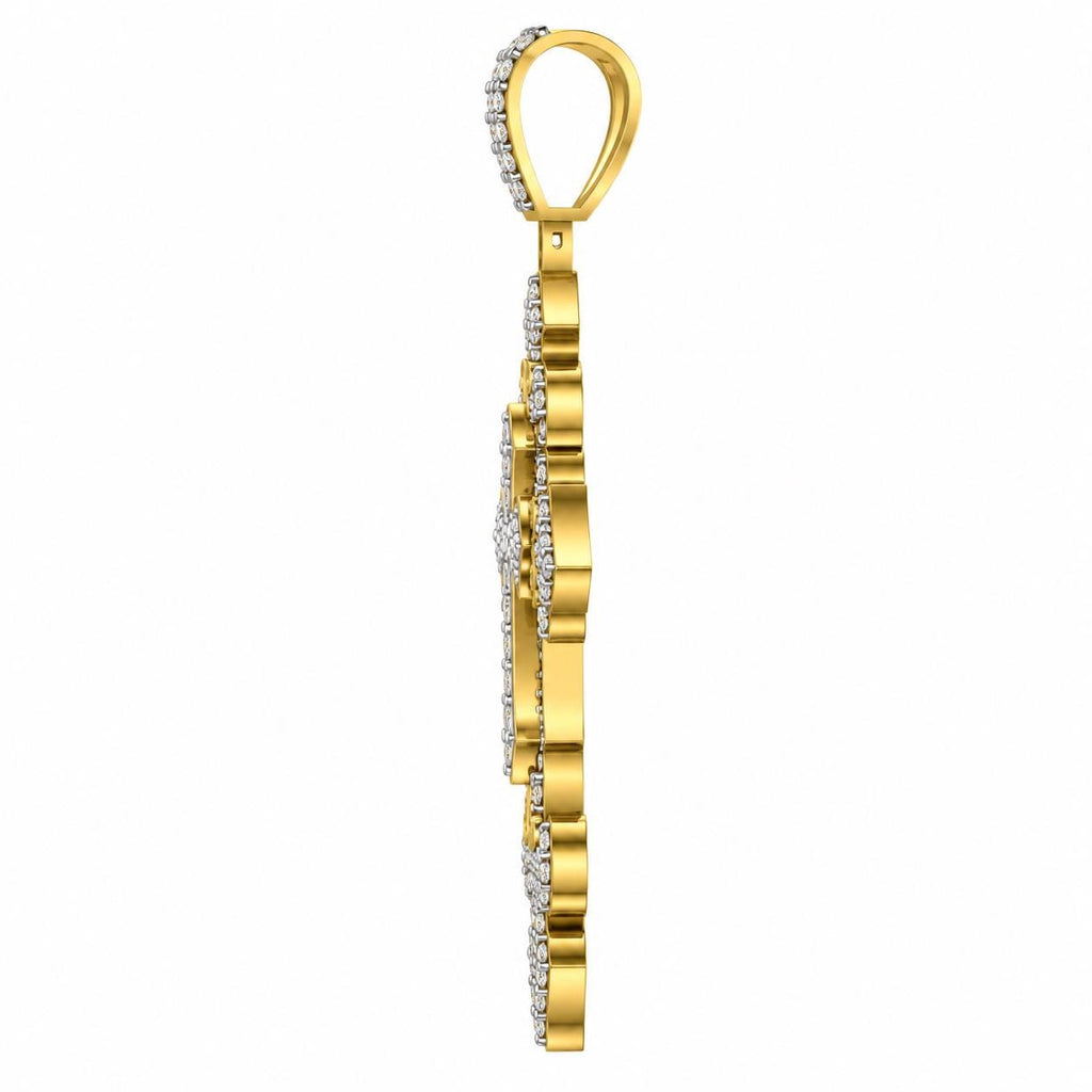 Layered Baguette Cross Pendant, view 4