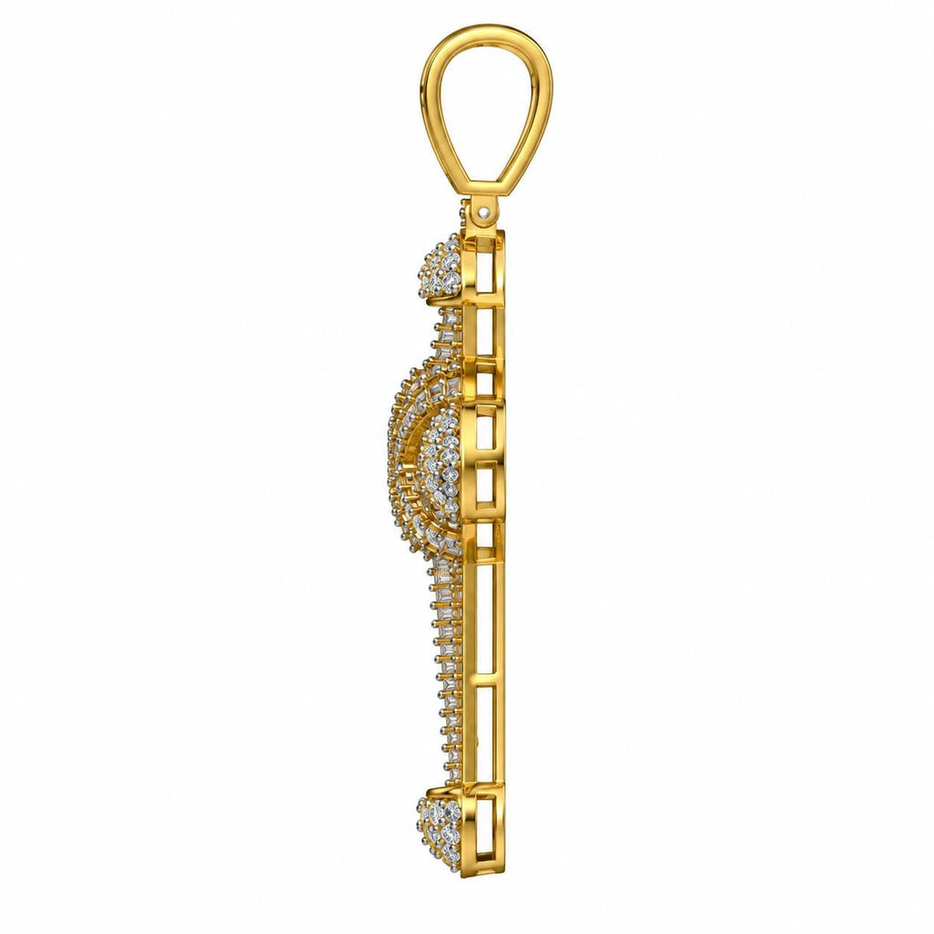 Baguette X Cross Pendant, view 4