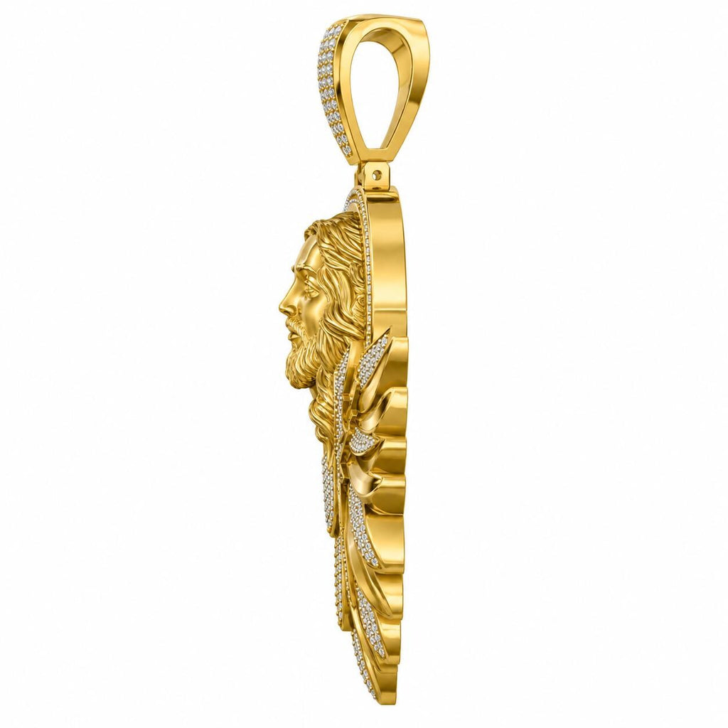 Winged Jesus Bust Pendant, view 4