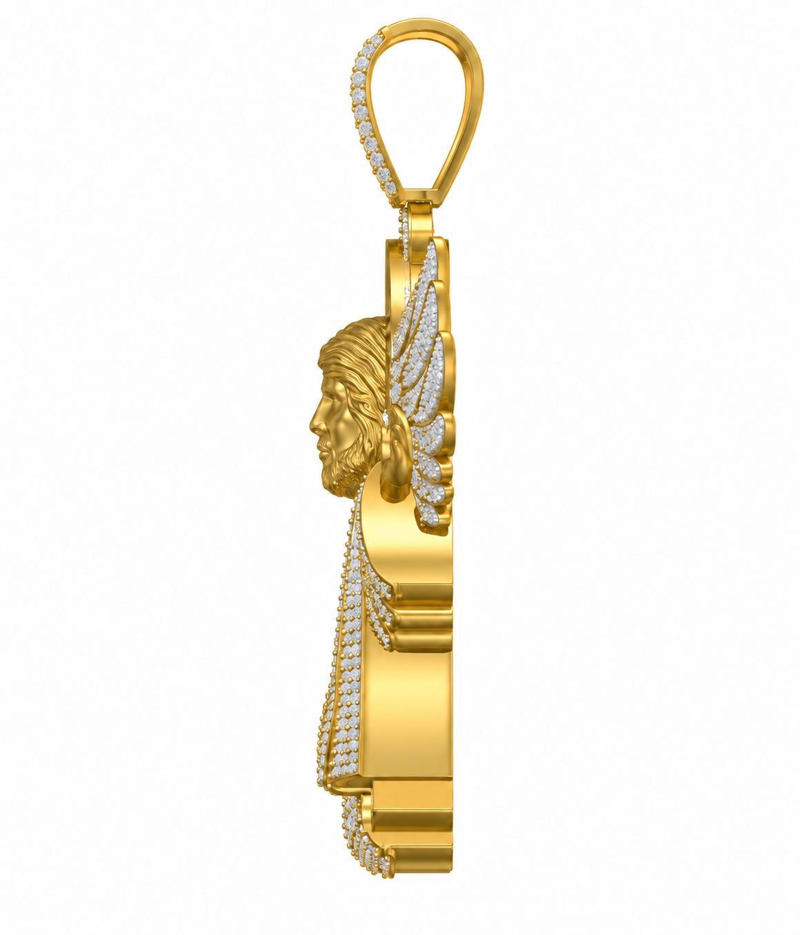 Jesus Halo Wings Pendant, view 4