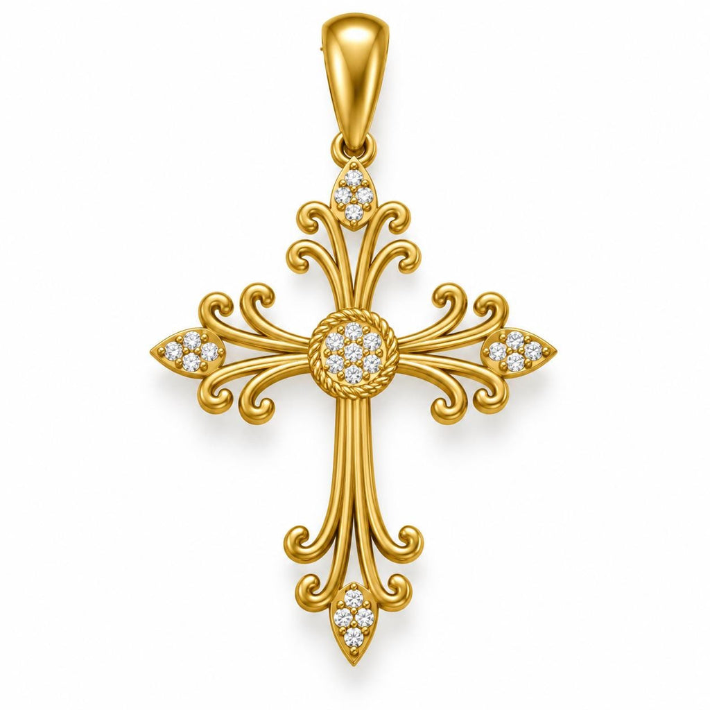 Scroll Cross Pendant, view 2