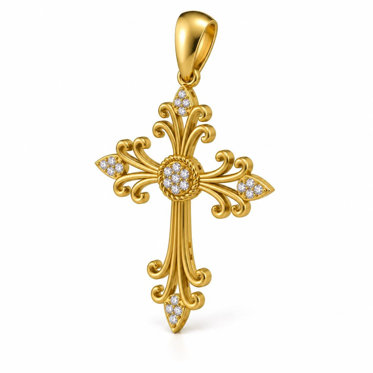Scroll Cross Pendant, view 3