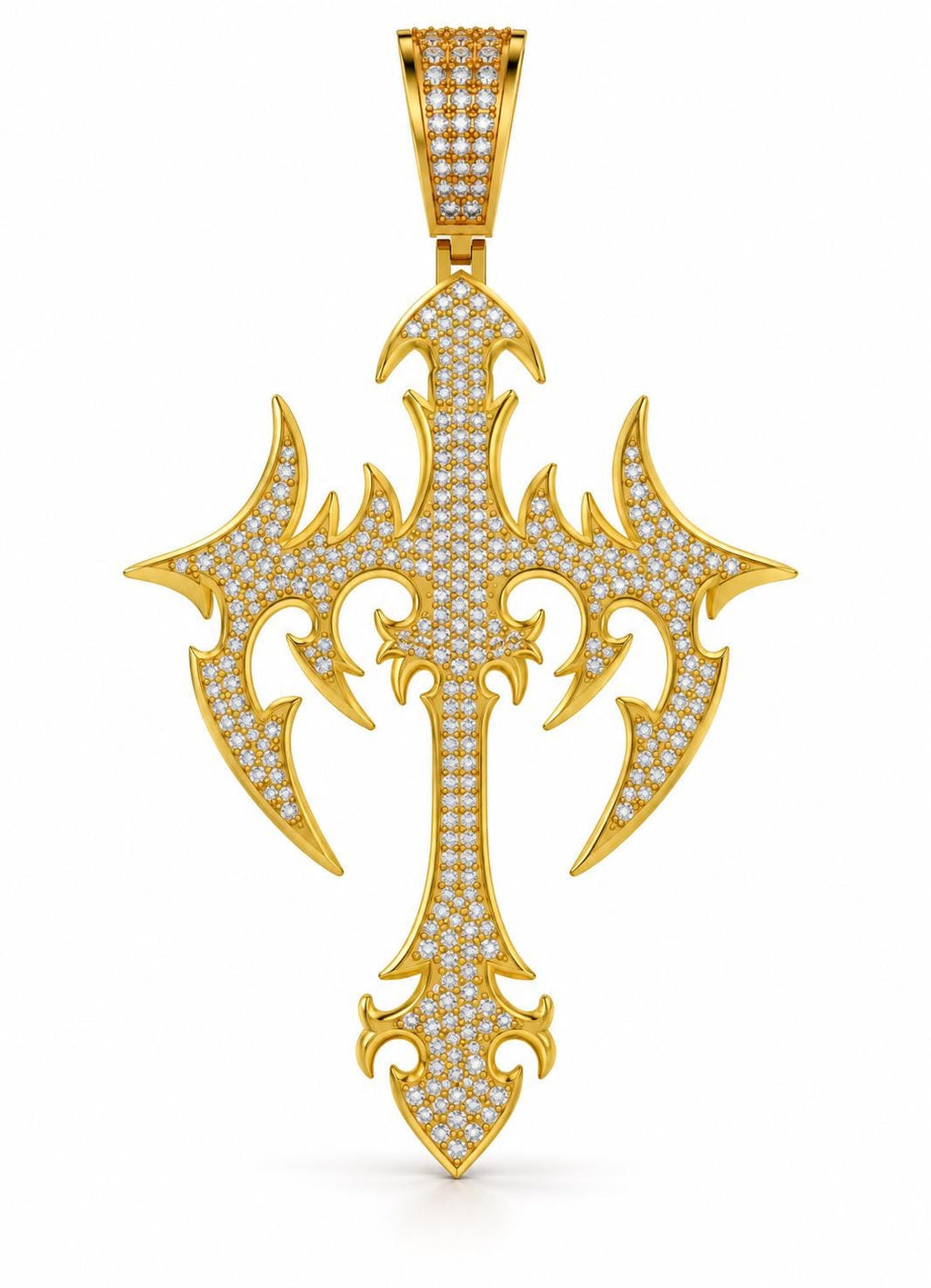 Tribal Gothic Cross Pendant, view 2