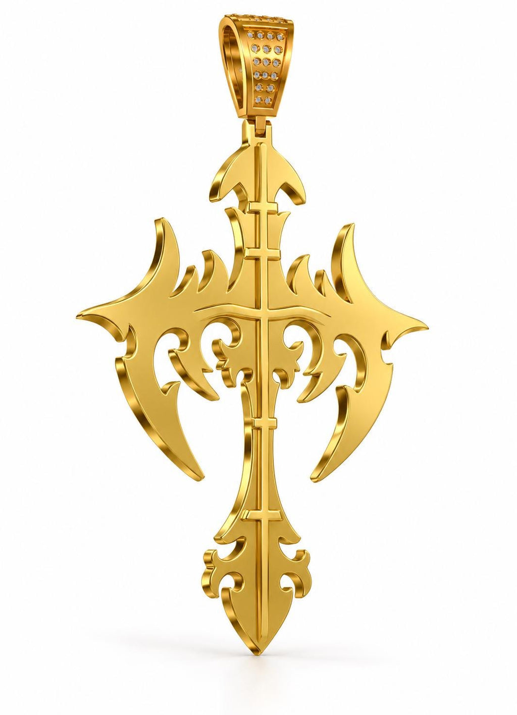 Tribal Gothic Cross Pendant, view 3