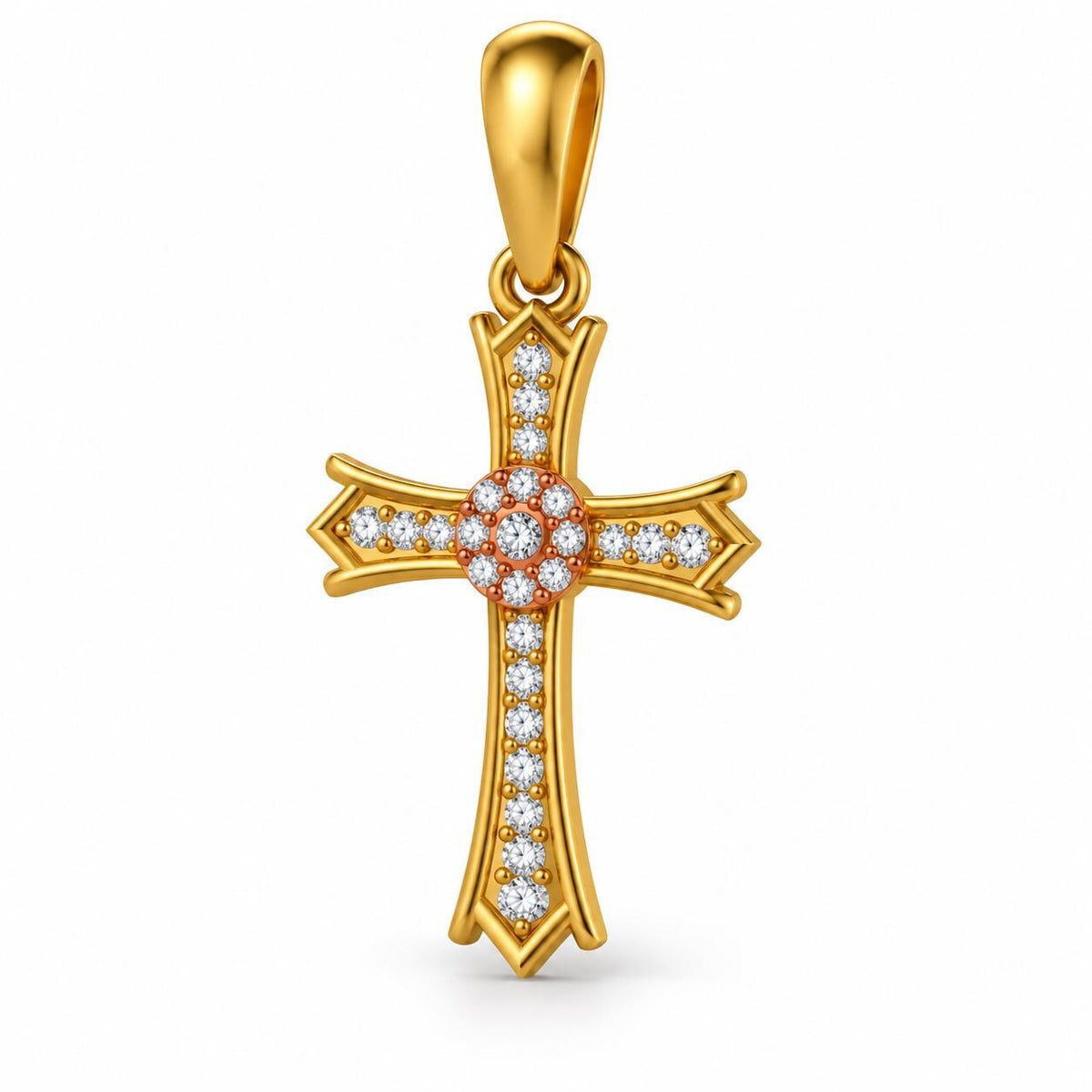 Small Pointed Cross Pendant, view 1