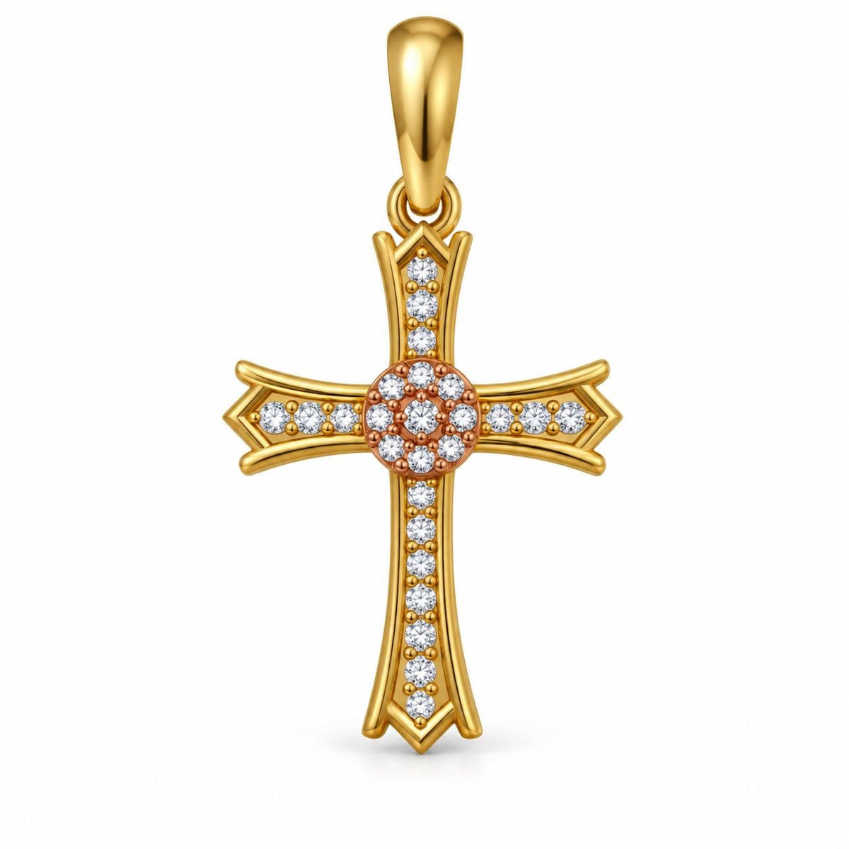 Small Pointed Cross Pendant, view 2