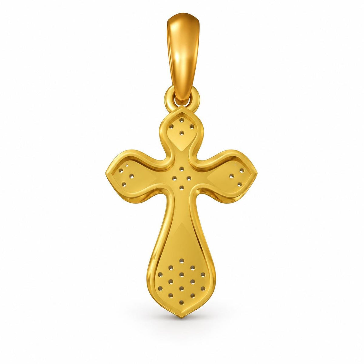 Small Sculpted Cross Pendant, view 3
