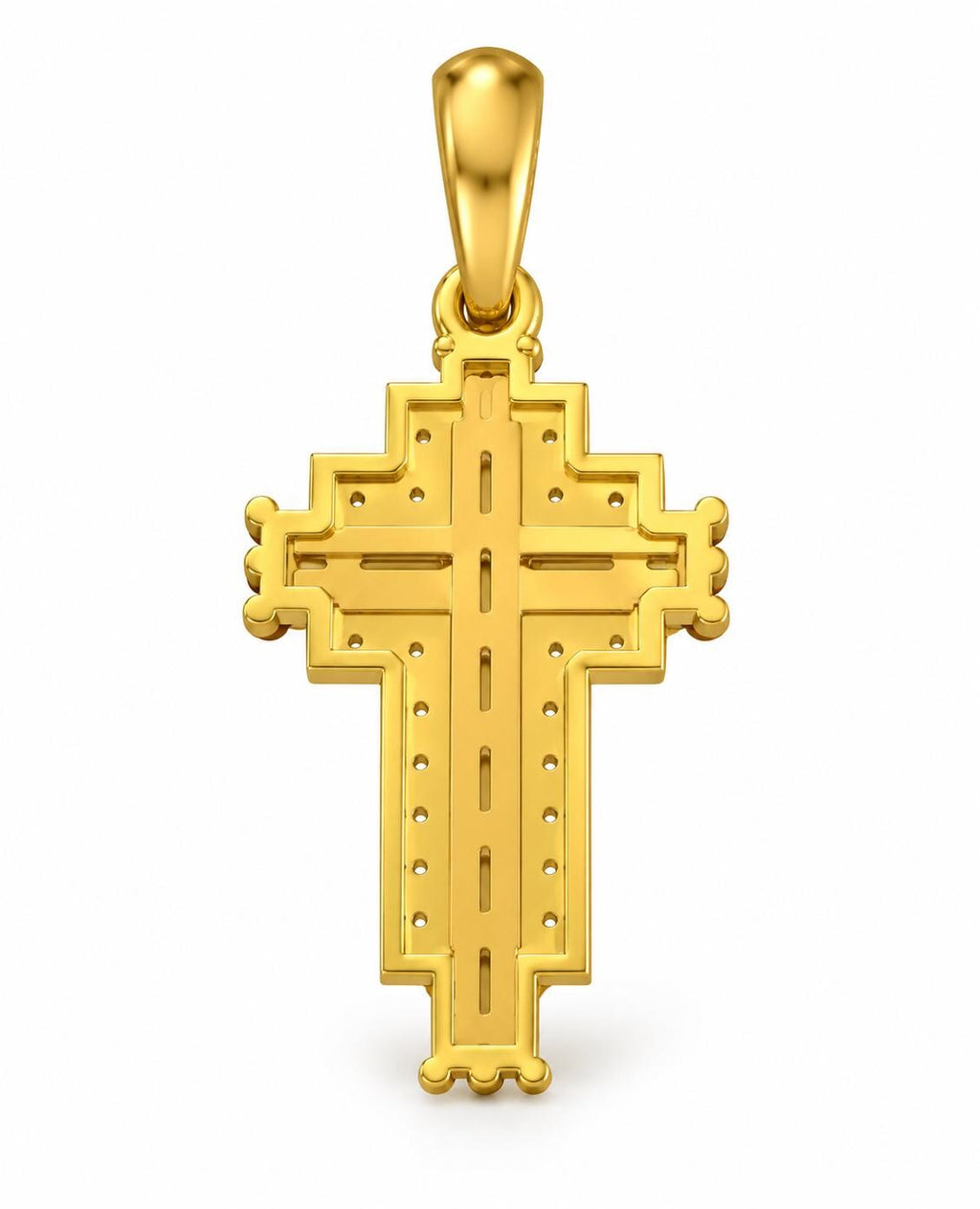 Small Baguette Cross Pendant, view 3