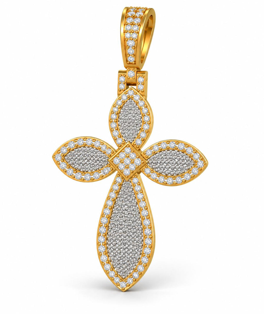 Leaf Cross Pendant, view 1
