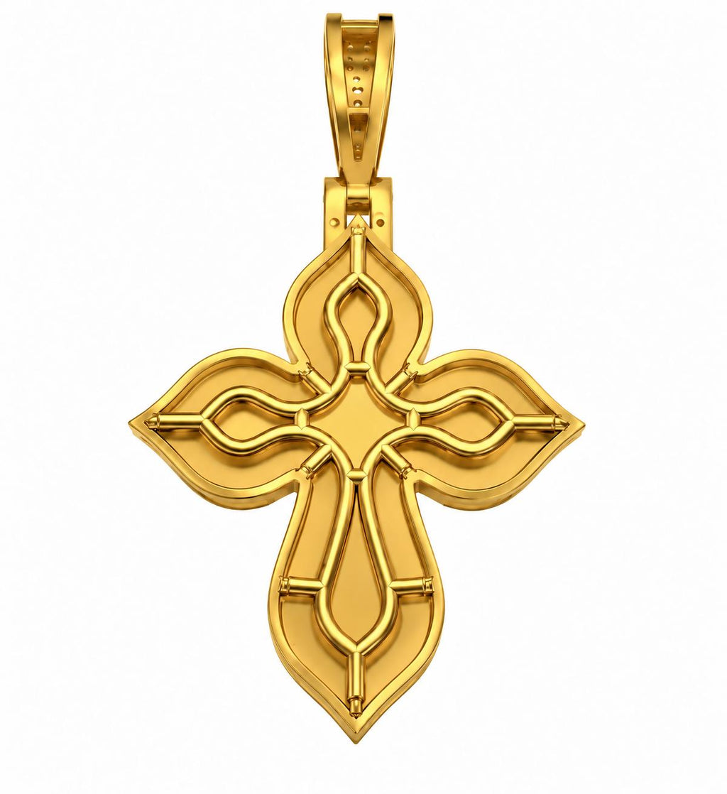 Fleur Cross Pendant, view 3