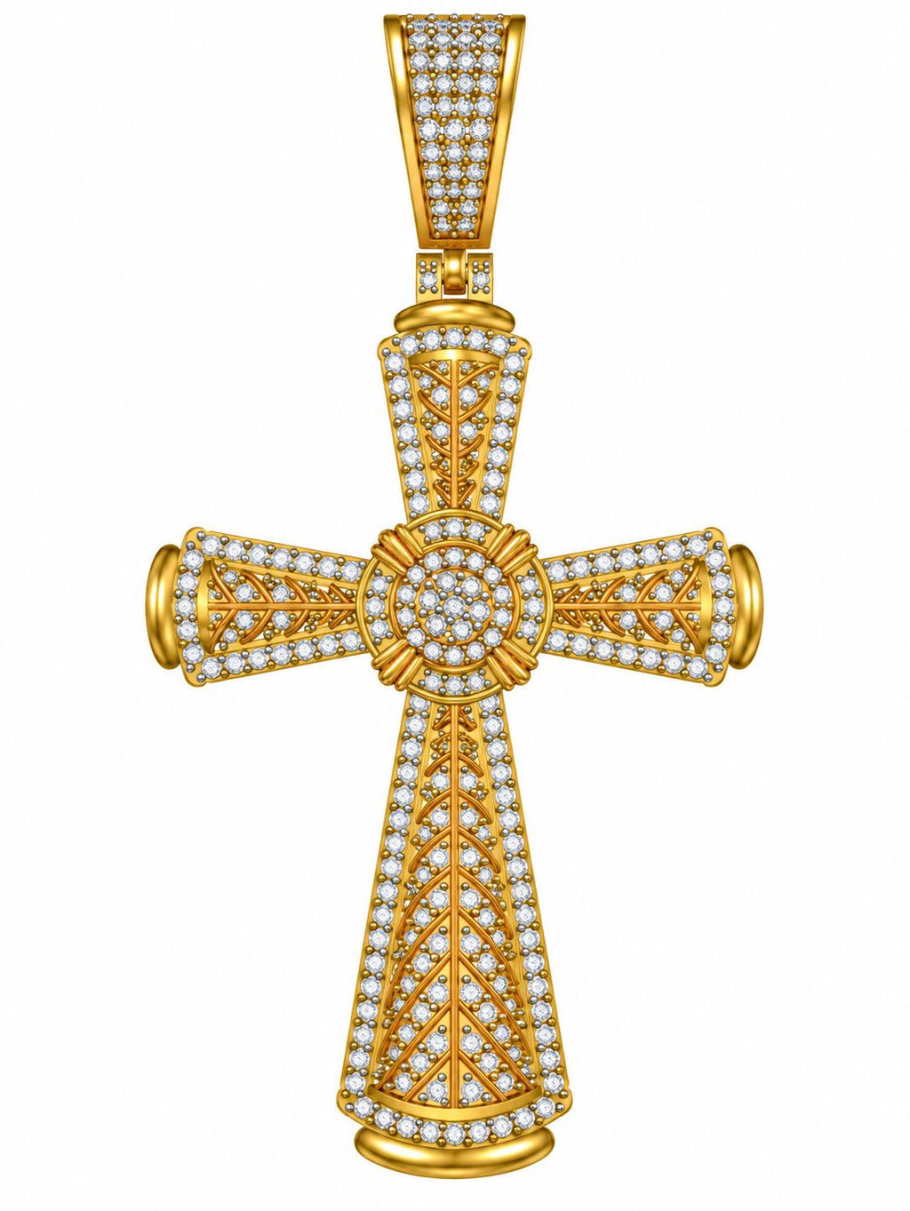Scroll Filigree Cross Pendant, view 2