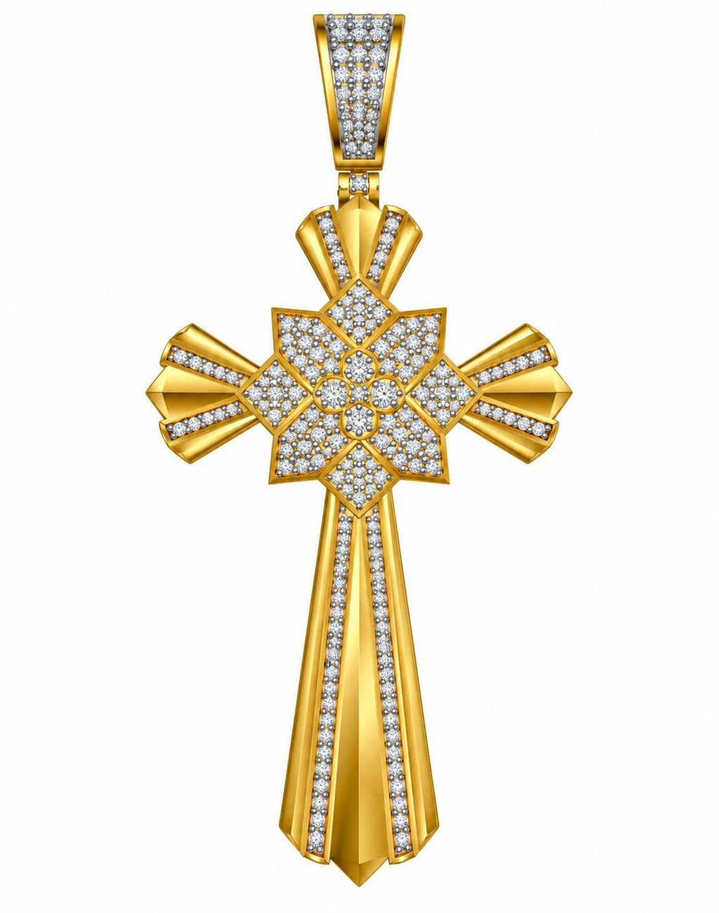 Flower Star Cross Pendant, view 2