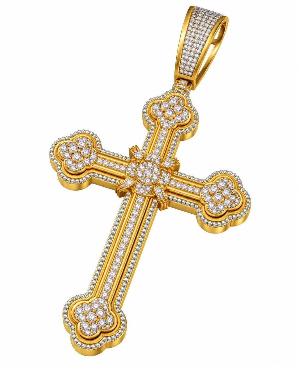 Clover Cross Pendant, view 1
