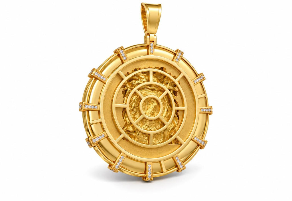 Round Jesus Crown Pendant, view 3