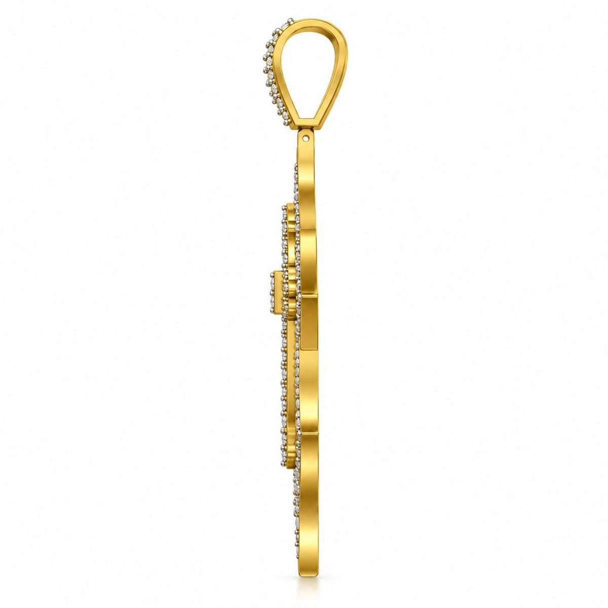 Pointed Baguette Cross Pendant, view 4