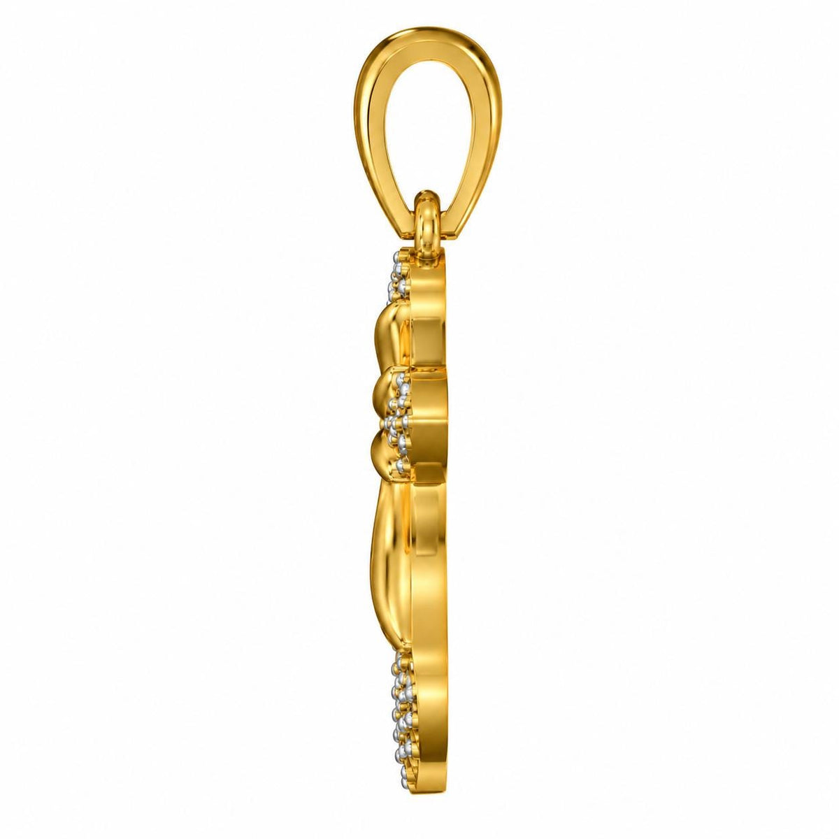 Small Sculpted Cross Pendant, view 4