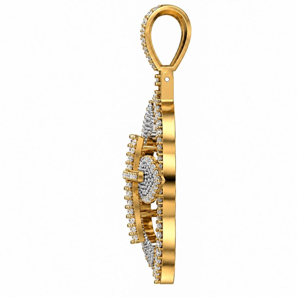 Fleur Cross Pendant, view 4