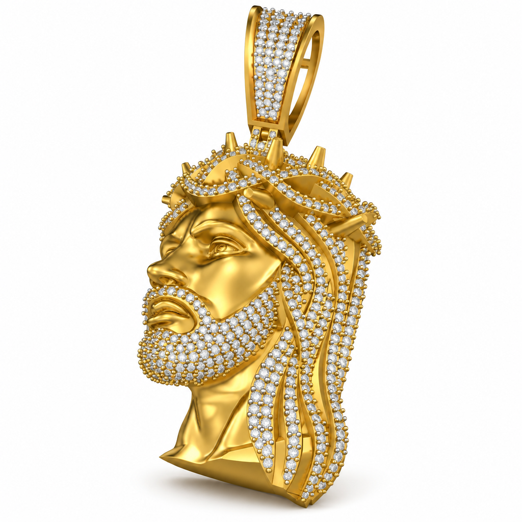 Jesus Crown of Thorns Pendant, view 2